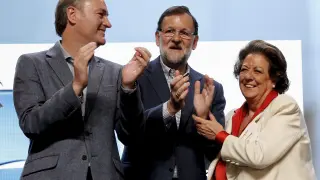 Rajoy, Alberto Fabra y Rita Barberá en Valencia