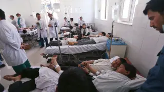Los niños afganos en el hospital