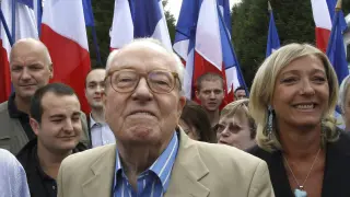 Jean-Marie junto a su hija, Marine Le Pen.