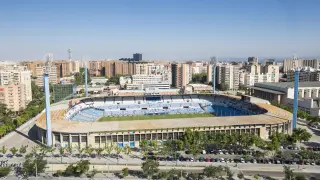 Vista del estadio de La Romareda