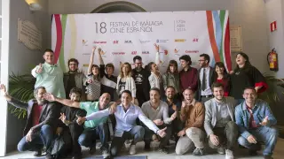 Foto de familia de los premiados en el Festival de Cine Español de Málaga.