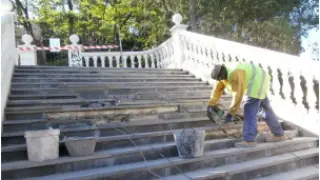 Restauración de las escalinatas del Batallador