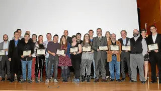 Los premiados en el XVI Certamen de Restaurantes de Zaragoza organizado por Horeca.