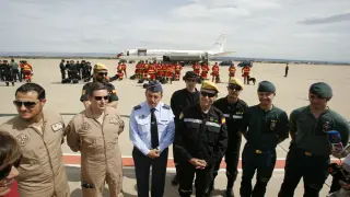 La misión de rescate, preparada para salir de la Base Aérea de Zaragoza