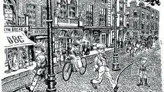 Una ilustración de 'Dublinés', la historia del escritor James Joyce, autor de 'Ulises' y 'Dublineses', que firma Andrés Zapico.