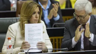 La candidata a la Presidencia de la Junta, Susana Díaz