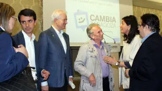 Suárez, durante el acto de presentación del programa electoral del PP en Zaragoza