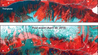 La magnitud del terremoto de Nepal vista desde el espacio
