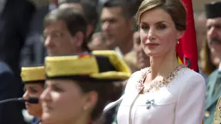La Reina en el homenaje de este miércoles a los agentes de la Guardia Civil en el País Vasco.