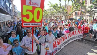 Fotografía de archivo de la marcha popular en el 50 aniversario de Asamis