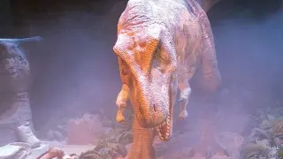 El T-Rex en una de las atracciones de Dinópolis