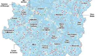 Municipios que se beneficiarán del plan de banda ancha del Gobierno de Aragón