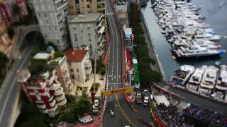 Vista aérea del circuito urbano de Mónaco