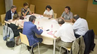 Reunión de Zaragoza en Común con el PSOE