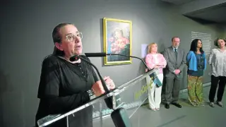 Manuela Mena, jefe de Conservación de Pintura del siglo XVIII y Goya del Museo del Prado, en la presentación de la obra.