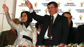 El presidente Erdogan junto a su esposa.
