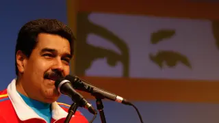 Nicolás Maduro pronuncia un discurso.