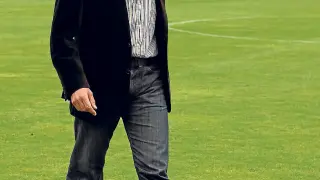 José Ignacio Soler, sobre el césped de la Ciudad Deportiva.