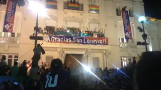 La celebración en la plaza de Navarra