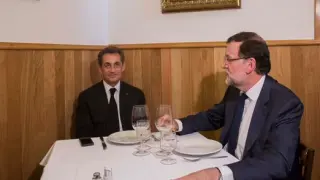 Sarkozy y Rajoy, de tapas