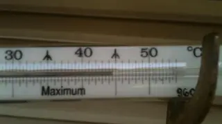 Imagen captada por la Aemet de un termómetro en el Aeropuerto de Zaragoza