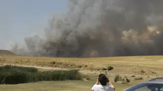 Incendio en Lupiñén.