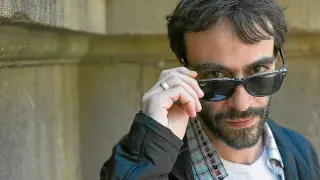 Agustín Martínez, autor de 'Monteperdido' y guionista de televisión, ayer en Zaragoza.