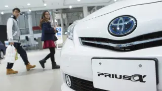 Toyota Prius expuesto en la feria de Tokio, en abril pasado.