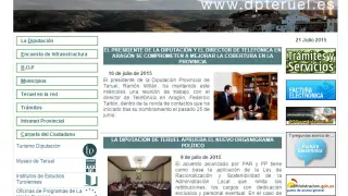Web de la Diputación turolense
