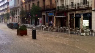 Imagen de la tormenta de hace unos días en Huesca
