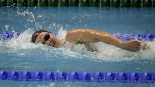 La nadadora española Melani Costa durante la final.