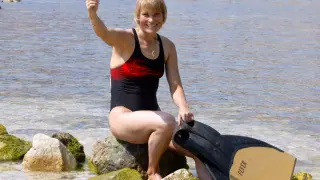 La nadadora rusa Natalia Molchánova.