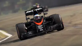 El piloto español Fernando Alonso durante una sesión en Singapur.