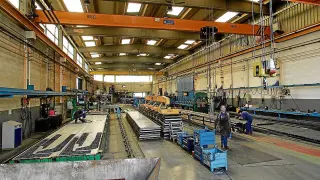 Aspecto de las instalaciones de la fábrica de Leciñena en Utebo en 2006.