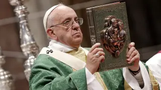 El papa Francisco durante la misa de apertura del Sínodo.