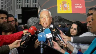 El ministro español José Manuel García Margallo, el 1 de septiembre en Meseberg (Alemania).