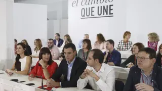 El secretario general del PSOE, Pedro Sánchez, durante la reunión del Comité Federal.