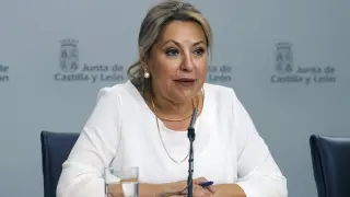 La vicepresidenta y portavoz de la Junta de Castilla y León, Rosa Valdeón, comparece en rueda de prensa posterior al Consejo de Gobierno,