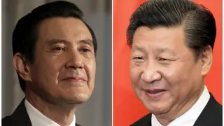 Xi Jinping, presidente de China, y Ma Jing-yeou, el presidente taiwanés.