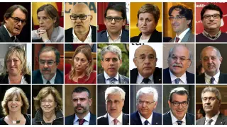 Los 21 cargos catalanes notificados por el Constitucional.