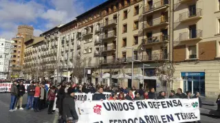 Momento de la marcha en Teruel
