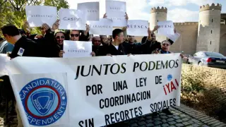 Protestas contra la Ley de Policías Locales de Aragón