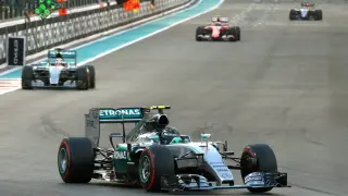 Nico Rosberg en el Gran Premio de Abu Dabi.