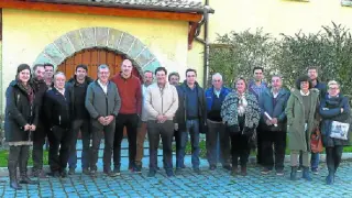 Representantes de municipios de montaña de Aragon y Cataluña se reunieron ayer en Boltaña.