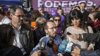 Echenique, durante el acto de Podemos en Málaga