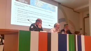 El jefe del Servicio Territorial de Medio Ambiente, José Antonio Lucas, en la reunión celebrada en Lisboa