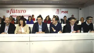 Pedro Sánchez durante el comité federal este lunes.