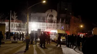 Disturbios en la embajada saudí en Teherán.