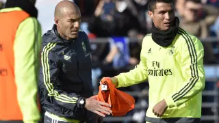 Primer entrenamiento de Zidane al frente del Real Madrid