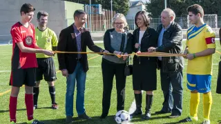 Inauguración del nuevo campo de fútbol de Alfajarín.